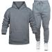 Shop Hanxiulin Men's Training Suit - Jogging Pants & Sweat Jacket | Autumn & Winter Leisure Wear in Dark Gray - XXL - Buy Online on GoSupps.com
