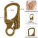 Double Locking 3-Inch Alloy Karabiner - Small Carabiner Hook for Outdoor Climbing Hiking Camping | Brass Copper Key Ranger Style - Buy Online on GoSupps.com