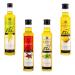 Kentish Oils Extra Virgin Rapeseed Pick N Mix - Choose From 4 Flavours | Blended Lemon Cold Pressed Rapeseed-Oil Blended Jalapeno Chilli Blended Garlic & Herbs Elevate your Cooking - Pack of 4