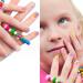 240 Pieces Kids Pre-glue Full Cover Fake Nails | Cartoon Press-on Gradient Short Nail Tips for Girls - Buy Online on GoSupps.com