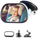 Back seat mirror baby children rear mirrors rear seat mirror for babies child seat with suction cups and bracket adjustable car baby view behind seat baby security mirror
