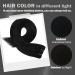 Moresoo 14 Inch Double Weft Black Human Hair Extensions - 100g Pack #1B | Sew in Weft Hair Extensions - Buy Online on GoSupps.com