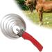 Curry Comb Reversible Stainless Steel Curry Comb Livestock Shedding Comb with Soft Touch Grip for Sheep Horses Cows(6 Rings) As shown - Buy Online on GoSupps.com