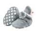 EDOTON Unisex Newborn Winter Boots Warm Stripe Bootie Non-Slip Sole Soft Stay On Ajustable Bootie Sock 0-6 Months Gray