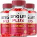(3 Pack) Keto Life Plus Gummies Weight Loss Keto Life Plus ACV Gummies Shark Advanced Tank KetoLife Plus Gomitas Oprah Winfrey AVC Apple Cider Vinegar Supplement Bajar Peso Rapido Diet (180 Gummies)