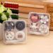 Owlkay Lentil & Contact Lens Storage Container Set - Mini Flower Box for Travel & Glasses Accessories - Buy Online on GoSupps.com