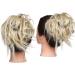 Tousled Updo Messy Bun Hair Extension - Ash Blonde/Bleach Blonde - Buy Online on GoSupps.com