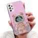 Tivenfezk Nadoli for Samsung Galaxy A73 5G Treibsand B r Astronaut Hidden Stand Shell caricature glitter astronaut stand soft silicone bling mobile phone case transparent protective cover samsung galaxy a73 5g pink