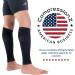 CompressionZ Calf Compression Sleeves (20-30mmhg) - Support for Shin Splints, Running, Leg Pain - Black/Black Medium - Buy Online on GoSupps.com