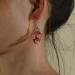 Feylie Gothic Punk Heart Dangling Earrings | Unique Asymmetrical Ear Cuffs for Halloween Party - Buy Online on GoSupps.com