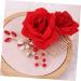 Ipetboom 1pc Headwear for Women Wedding Headpiece for Bride Flower Hair Comb Insert Hair Comb Hair Combs Metal Hair Comb Bridal Hair Comb Hair Pin Flower Head Rhinestones Red Miss - Buy Online on GoSupps.com