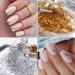 Eseres 3D Sparking Gold Flakes Nail Foil - 6 Grids Metallic Glitter for Nail Art Design in Gold & Silver - Buy Online on GoSupps.com