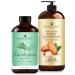 Handcraft Blends Soothing Relief Set: Sweet Almond Oil (16 Fl Oz) and Eucalyptus Essential Oil (4 Fl Oz) 100% Pure & Natural for Muscle Massage and Body Care