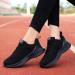 Rytejfes Black Paint Women's Shoes - Stylish Wedge Heel Sneakers & Slip-On Comfort | 80s Inspired Gymnastics Footwear | Size 40 EU - Buy Online on GoSupps.com