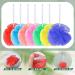 200 Small Colorful Bath Sponges - Kids Shower Loofah - Exfoliating Body Scrubber - 7 Assorted Colors - Buy Online on GoSupps.com
