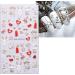 3D Christmas Nail Stickers 4 Sheets 5D Self-Adhesive Embossed Nail Decal Snowflake Elk Nail Art Decoration Design Supplies - Buy Online on GoSupps.com