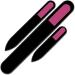 Mont Bleu Gift Set of 3 Pink Crystal Nail Files in Black Pouch - Genuine Czech Tempered Glass - HandMade in Czech Republic - Professional Glass Nail File for Women Magenta Pink - Buy Online on GoSupps.com