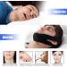 Adjustable Anti Snore Chin Strap - Stop Snoring Devices - Breathable Head Band - Blue&Black - Buy Online on GoSupps.com