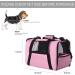 NAT Airline Approved Pet Carrier with Mesh Window - Breathable & Collapsible Soft-Sided Design - Escape Proof & Easy Storage - For Small to Medium Cats and Dogs - Pink - Buy Online on GoSupps.com