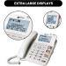 Geemarc Amplidect 595 Combi Twin - Amplified Corded Phone with 2 Cordless Handsets, Big Buttons and SOS Buttons - Hearing Aid Compatible - Buy Online on GoSupps.com