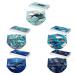 WEXCV 50 pieces of killer whale children mouth protection disposable 3 LAGIG 3D cartoon fabric mask mouth cloth dustproof breathable cloths bandana scarves 01 l