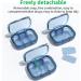 2 Pack Small Pill Box - Moisture Proof 3 Compartment Travel Organizer for Vitamins & Supplements | Portable Medicine Box in Green & Blue - Buy Online on GoSupps.com