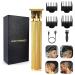 Professional Hair Clippers for Men Electric Haircut Kit Hair Trimmer Grooming Waterproof Rechargeable Close Cutting T Blade Trimmer USB Rechargeable Clippers for Hair Cutting with Guide Combs Gold
