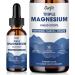 Magnesium Glycinate Liquid Drops with Taurate & Citrate, Magnesium Supplement for Sleep, Calm & Relaxation, with Potassium & Omega-3, High Absorption Formula, Blueberry Flavor, 2 Fl Oz