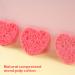 Facial Cleaning Sponge Heart Shape Exfoliating Pads - Reusable 50 Pieces (Pink) - Buy Online on GoSupps.com