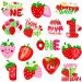 Strawberry Sweet One Cupcake Toppers 48Pcs Sweet One Birthday Strawberry Cupcake Toppers Berry First Cupcake Picks Strawberry Birthday Party Decoration Baby Cute Berry Themed Party Supplies - Buy Online on GoSupps.com