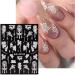 JMEOWIO 3D Embossed Black White Flower Nail Art Stickers Decals Self-Adhesive 5D Leaves Line Nail Supplies Nail Art Design Decoration Accessories 4 Sheets - Buy Online on GoSupps.com