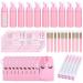 50 Pcs Lash Shampoo Bottle Brushes Set  10 Pcs Empty Lash Shampoo Bottles  10 Pcs Lash Shampoo Label Stickers  10 Pcs Mascara Wands and Tubes Eyelash Brush Spoolies  10 Pcs Lash Cleansing Brushes  10 Pcs Bag for Lash Ext...