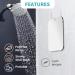 2 Pack Shower Mirror Fogless for Shaving - Portable, Unbreakable, Anti-Fog, Wall Hanging Travel Mirrors - 8x6 Medium Size - Ideal for Bathroom, Camping, Makeup - 2 Pcs - Buy Online on GoSupps.com