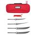 BUBBA Multi-Flex Interchangeable Blade Kits, with Non-Slip Grip Handle, Ti-Nitride S.S. Coated Non-Stick Blades and Case for Fishing Multi-Flex Kit