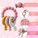 2-Piece Pink & Blue BPA-Free Silicone Baby Teething Rings - Easy to Hold Chew Toys for Newborns | Safe Soft & Stylish - Buy Online on GoSupps.com