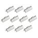 uxcell 200Pcs Ribbon Crimp Clamp Ends  16mm Bookmark Pinch Cord End Clasps for DIY Craft Making  Silver Tone 16mm Silver Tone