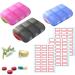 Zelvoria Medwallet Med Wallet Pills with Labels Pocket Pharmacy 10 Compartments Portable Pill Case Travel Small Pill Organizer Mini Cute Daily Weekly 7 Day Medication Organizer (3PCS)