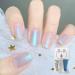 Pearl White Glitter Nail Polish Set Holographic Bule 2 in 1 Quick Dry Varnish Polish Set Silver Shimmer Mermaid Shell No Need Cure Nail Gel Long Lasting Cute DIY Nail Art at Home Gift for Girls - Buy Online on GoSupps.com