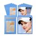 SHIONLE 8 Pack Sun Protection Face Mask Cooling Patch with Earloops for Golf & Outdoor Sports Activities (Natural 4p+Hydrogel 4p) Sunblock Shield Suncreen Tape UV Block Sheet with Hydrogel (Type-E)