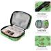 Green Avocado Travel Pill Organizer | 7-Day Pill Box Holder for Vitamins Supplements & Medication - Ideal for Family & Business Trips - Buy Online on GoSupps.com