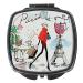 Lissom Design Compact Mirror - Handheld Magnifying Cosmetic Mirror  2.63-Inch  Paris Fashion - Square - Traveler Paris Fashion - Square - Traveler Compact Mirror- square