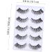 POPETPOP 5 Pairs 3d False Eyelashes Long False Eyelashes Makeup Accessories Diy Fake Eyelash Art Eyelashes Fake Lashes for Beginners Dense Eyelashes G800 Supplies Curly Chemical Fiber - Buy Online on GoSupps.com
