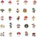 Colorful Ins Style Mushroom Stickers 50 Pack - Waterproof Decals for Scrapbooking, Laptop, Phone Case, Water Bottle & Home Decor - Buy Online on GoSupps.com
