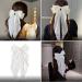 Hair Clips with Long Satin Soft Satin Hair Clip French Butterfly Bow Clip Big Bow Hairpin Silky Hair Bows for Women Black/Beige - Buy Online on GoSupps.com
