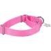 Dazzber Martingale Dog Collar - Large Adjustable Durable Nylon in Hot Pink - 1 Inch Wide Strong & Hard-Wearing - Buy Online on GoSupps.com