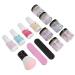 Dip Powder Nail Kit Starter 8Pcs Nail Art Powder Top Base Coat Gel Dusting Brush Manicure Tool Set DIY Salon Nail Art Manicure(K1214)