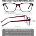 Buy LVIOE Clear Real Glasses - Smoky Quartz Blue Light Blocking Reading Glasses LR5189 Purple/Clear 3.0x - International Shipping Available - Buy Online on GoSupps.com