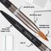 3 Pieces Oval Crimped Kolinsky Acrylic Nail Brush Set - Metal Handle Nail Art Brushes for Acrylic Manicure - Various Sizes Included - Buy Online on GoSupps.com