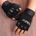 DDK Military Army Tactical Gloves - Fingerless Hard Knuckle Combat Gloves for Men - Black - Large - Buy Online on GoSupps.com