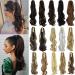 18 Inch Long Claw Ponytail Hair Extension One Piece Clip in Ponytail Jaw/Claw Synthetic Hairpieces Curly Wavy Ponytail Extensions (Dark Brown) 18 Inch Dark Brown